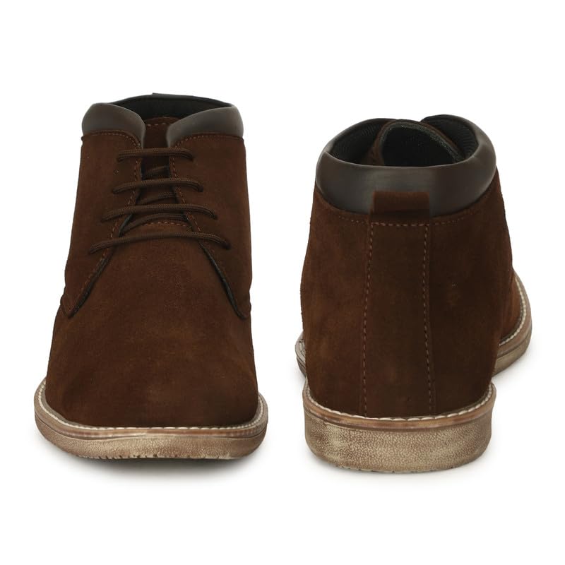 Image of Suede Leather Low Ankle Boot Lace Up for Men