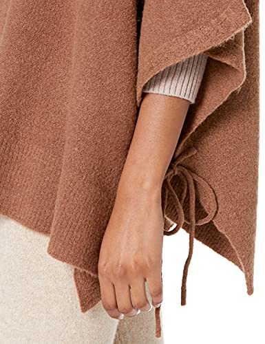 Cable Stitch Women's Cozy Cowl Neck Poncho - 3/4 Sleeve Oversized Turtleneck Sweater Pullover Cape Top3