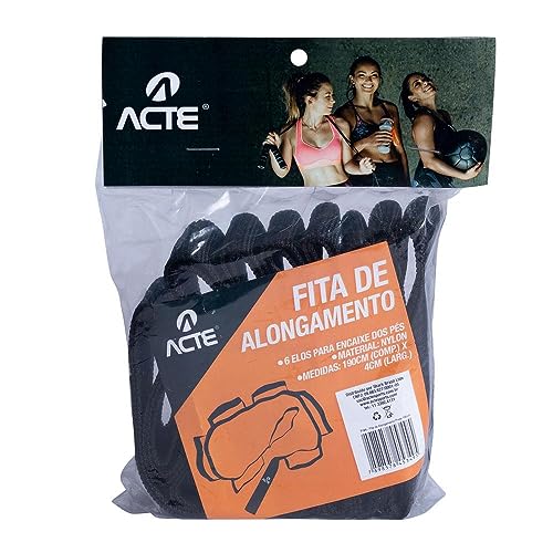ACTE Sports T184 Fita De Alongamento, Adulto Unissex, , Preto