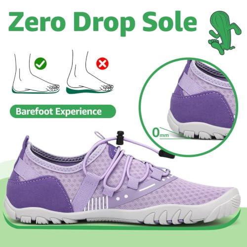 Image of SAGUARO Water Shoes for Women - Barefoot Quick-Dry Aqua Sock, Lightweight, Breathable for Swimming, Beach and Outdoor Activities Size 5.5-10.5