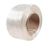 Mytee Products 1-14”x1960’ Composite Cord Strapping Roll 8”x8” Core Size - 5700 lbs Breaking Strength - High Tenacity White Poly Cord Strapping for Lashing & Shipping - Cart Packaging Straps