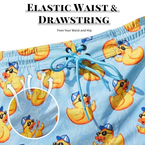 Mens Swim Trunks with Mesh Liner Board Shorts Quick Dry Bathing Suit Hawaii Swimwear for Men Long Shorts with Zipper4