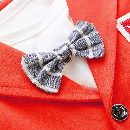 Image of Bold N Elegant Solid Full Sleeve Jacket Coat Blazer with T-Shirt and Denim Blue Trouser Pant 3 Pc Party Suit Set