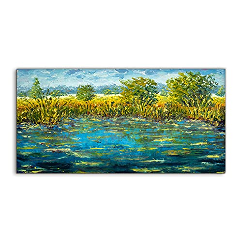 Tableau acrylique salon chambre murale photo art acryl Claude coins abstraction 100x50