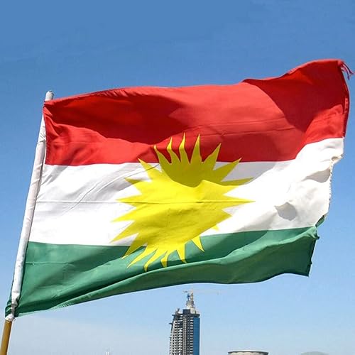 drapeau national Drapeau National kurde kurde personnalisé 90x150 cm suspendus polyester rouge blanc vert drapeaux du Kurdistan pour la bannière de décoration Cover
