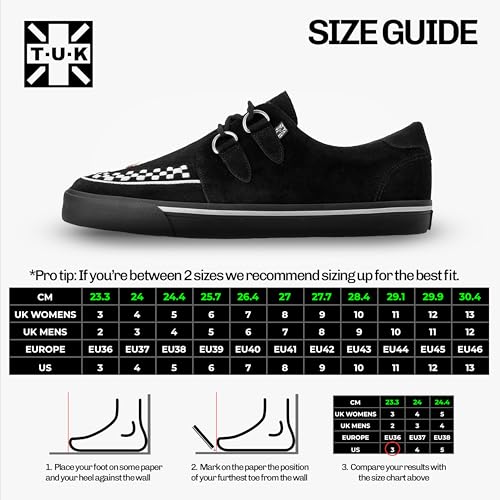 Image of TUK Suede Creeper Sneaker Shoes for Women and Men, D Ring Lace Up Shoes