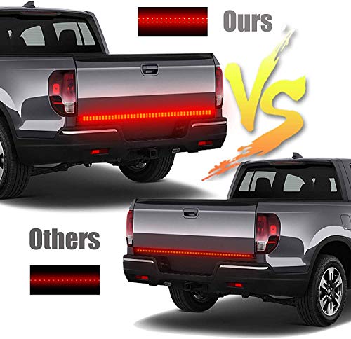 OPL5 Tailgate Light Bar, Quad Row 2 Color 48inch 504 LEDs Truck Tail Light Strip LED Turn Signal Brake Running White Reverse Lights Universal Light Bars for Trucks Pickup Trailer SUV (48" Quad 2color)