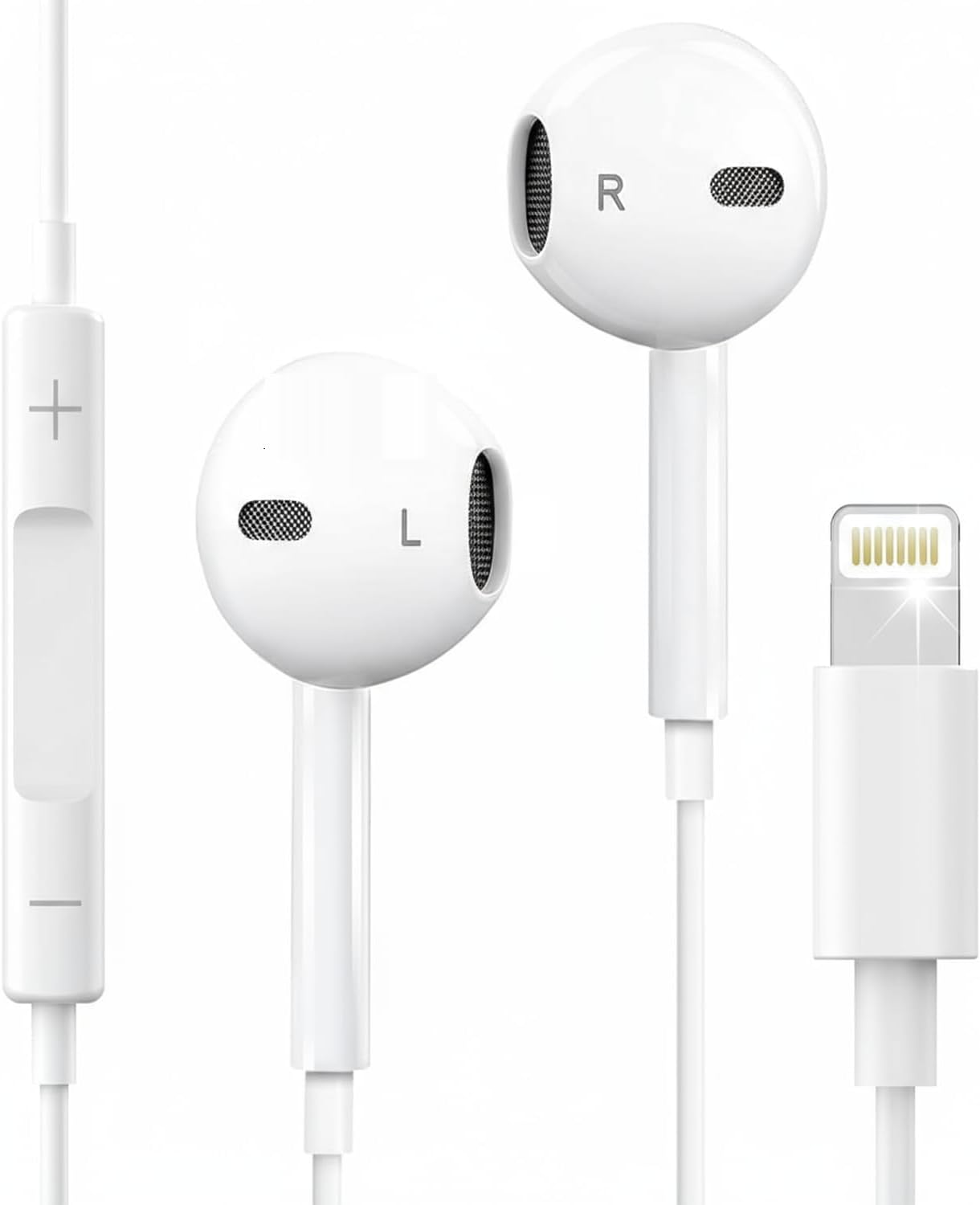 Ankoda Wired Headphones for iPhone Earbuds with Built-in Microphone & Volume Control Nosie Reduction Earphones Headsets Compatible with iPhone 14 13 12 11 Pro Max XS XR X 8 7, Support All iOS Systems