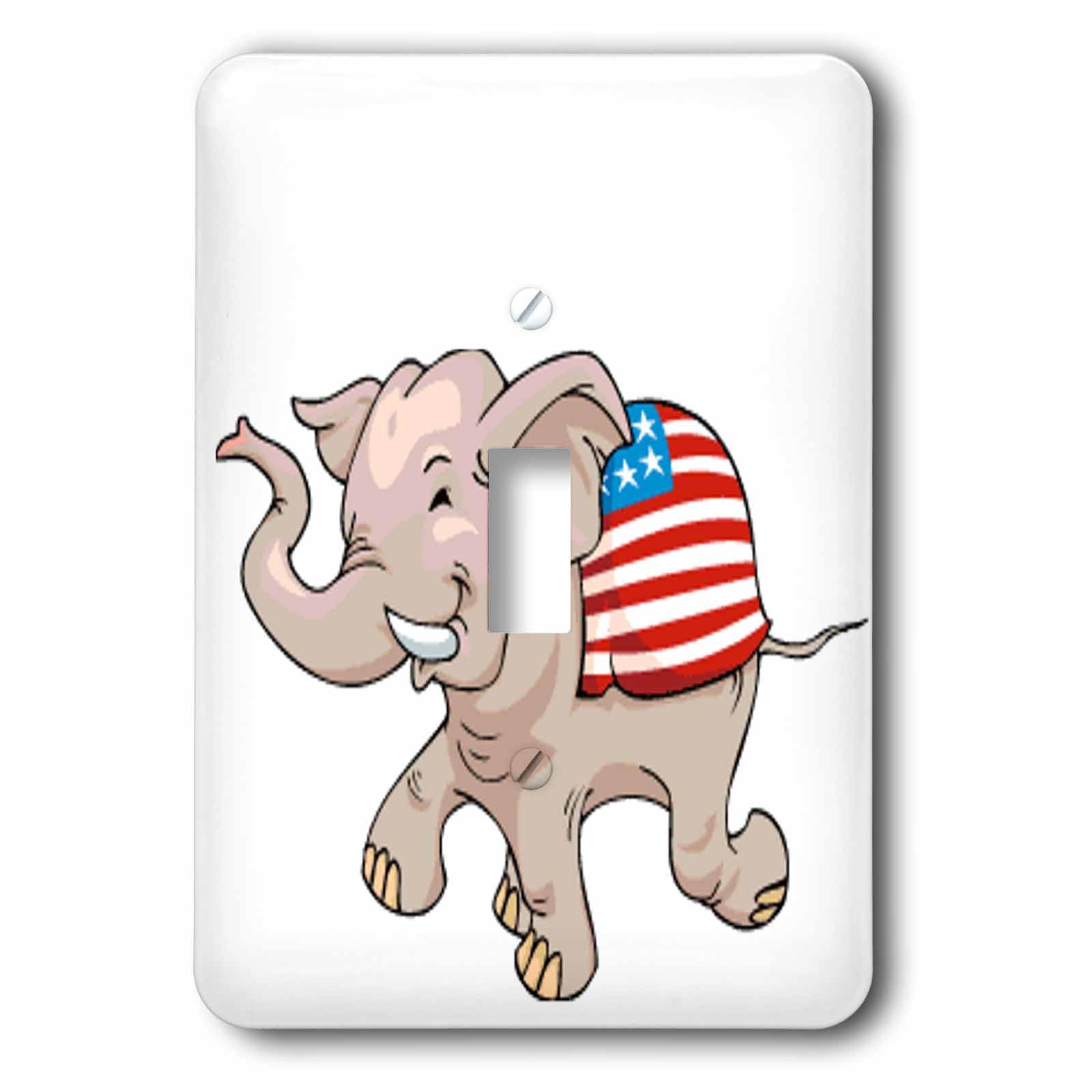 Mascotte éléphant 3dRose LSP_59992_1 pour décoration et interrupteur