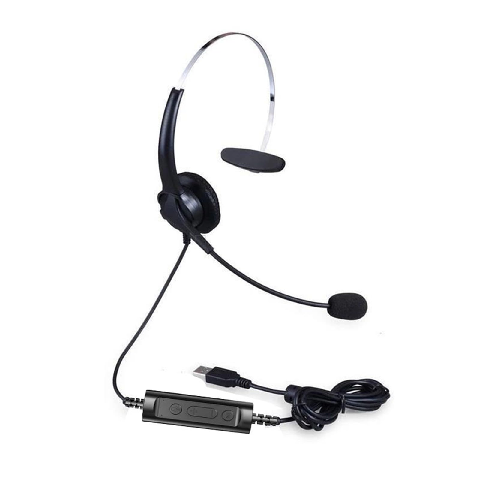 1. usb corded headset with noise cancelling microphone for pc/call center office computer business headphone pc call center headset with voice control