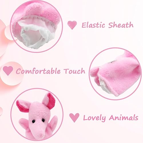 Miniatura 4 de Tarjetas de San Valentín para niños, 16 paquetes de marionetas de dedo de animales con tarjeta del día de San Valentín, juegos de marionetas de dedo