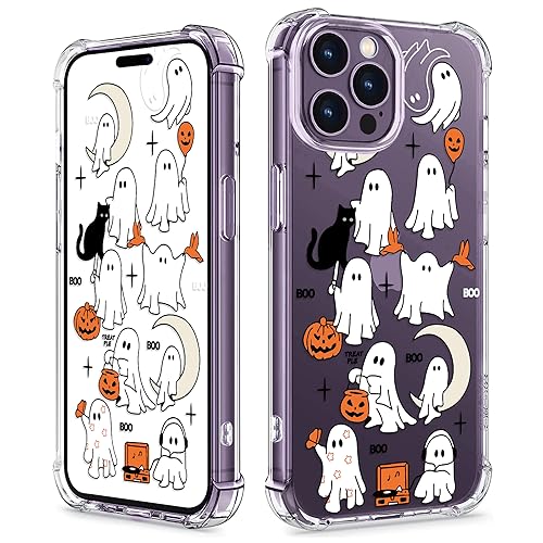 Coque Halloween Ghost iPhone 14 Pro Max protection antichoc transparente