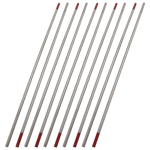 DealMux 10 piezas de electrodos de tungsteno toriado de 2.4 mm x 150 mm para soldadura TIG Cover