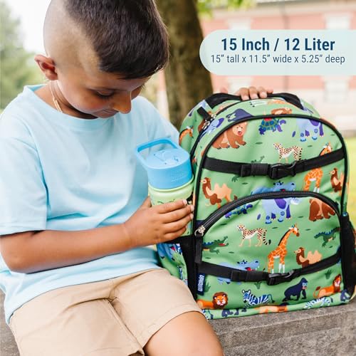 Image of Wildkin Kids Backpack for Boys & Girls, ECO rPET Recycled Lightweight Bookbag with Padded Straps
