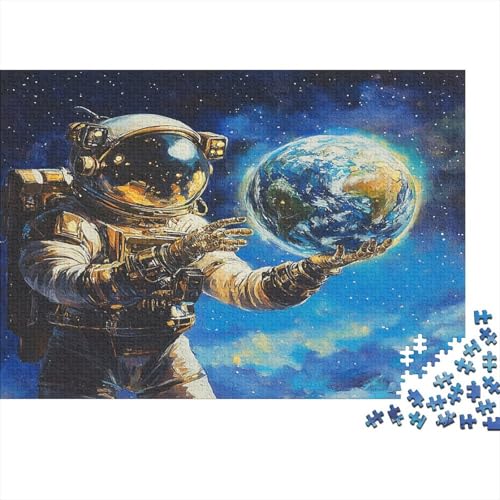 Astronauta Exploración Espacial Puzzle de 1000 Piezas Papel para Adultos Universo Fantástico Juego de Puzzle 1000 Piezas Relajación Decoración Regalo 38x26cm/1000pcs