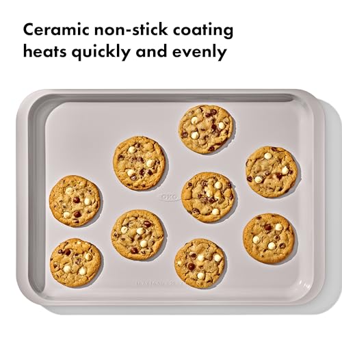 Image of OXO Good Grips Non-Stick Pro Ceramic Coated Metal Bakeware Half Sheet Pan - Biscuit