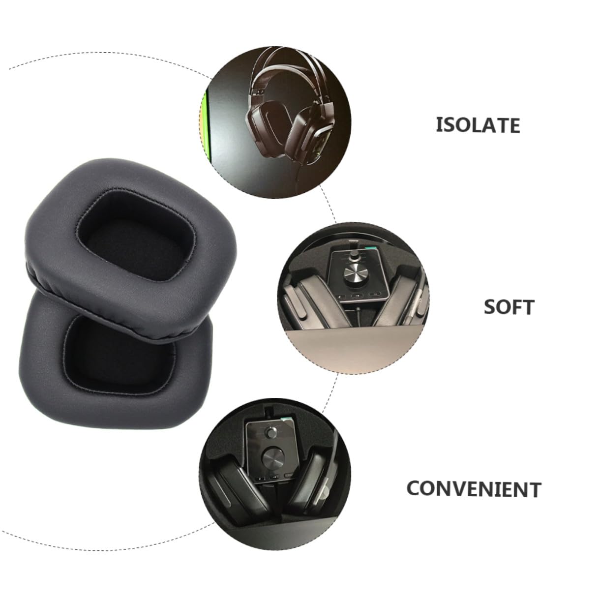 SHINEOFI 6 Fundas De Esponja para Auriculares Almohadillas De Repuesto para Auriculares Fundas para Auriculares Almohadillas De Repuesto para Auriculares Accesorio para Auriculares