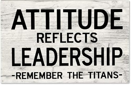 Rustic Wooden Signs Attitude Reflects Leadership Sign Wall Art Decor Kitchen Cafe Pub Decor Gift 8x12 INCH