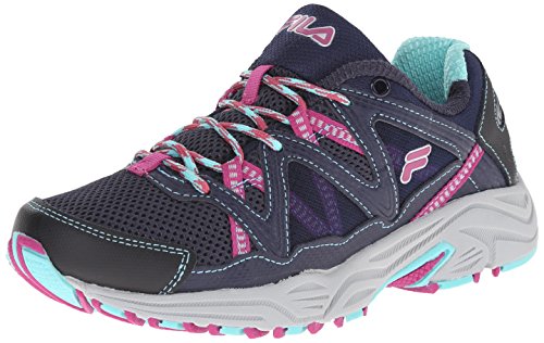 Fila Women's Vitality V-W, Navy/Aruba Blue/Fuchsia, 10 M US