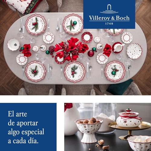 Villeroy & Boch – Toy's Delight Royal Classic Frühstücks-Set 6 teilig Weiß, Spülmaschinenfest, Mikrowellensicher, Frühstücksset Toys Für 2 Personen, Weihnachtsgeschirr Toys, Premium Porcelain