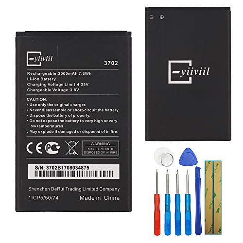 E-yiiviil Batteria di ricambio WIKO 3702 compatibile con Wiko Lenny 1 Lenny 2 Lenny 3 Jerry con strumenti