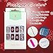 Christmas Press on Nails Short Red Square Fake Nails Winter Snowflake Acrylic False Nails with Design Swirl Matte Full Cover Artificial Glue on Nails Winter Nail Decorations for Women Girls