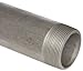 Anvil 325 Steel Pipe Fitting, Schedule 80, Seamless Close Nipple, 2" NPT Male, 2" Length, Extra Heavy Black Finish