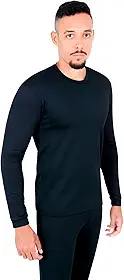 Camisa Térmica Masculina Segunda Pele Peluciada Manga Longa Frio Intenso