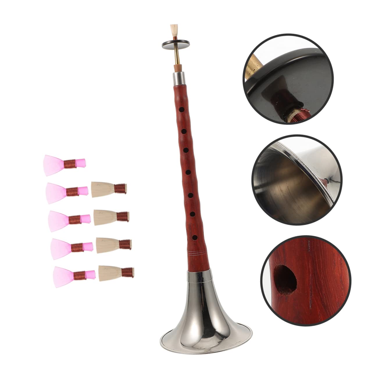 Mikinona 1Satz Beginner C Tonart Suona aus Rosenholz Ethnisches Blasinstrument für Anfänger Traditionelles Chinesisches Musikinstrument für Folk Musik und Kulturelle Darbietungen