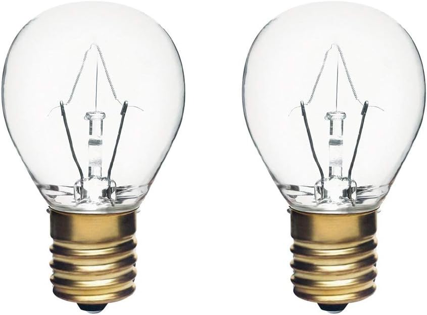 25W Incandescent Lava Lamp Replacement Light Bulb, S11, E17 Intermediate Base, 170 Lumens, Dimmable, 130V, (2 Pack)