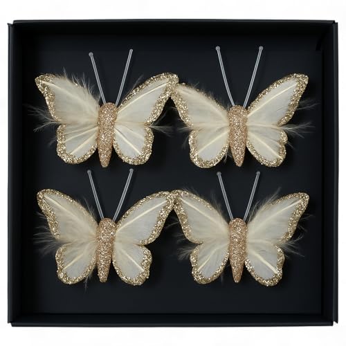 MIJOMA Deko-Schmetterlinge mit Clip, farbenfrohe Schmetterlinge für...