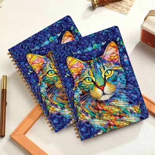Carnets à spirales avec jolis motifs félins pour vos notes de bureau - 4