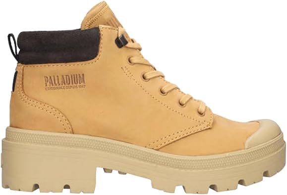 Palladium Womens Pallabase Lo Cuff Lace Up Ankle Boots