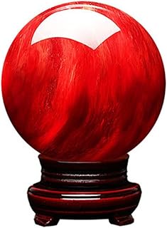 VELUNE 1pc 50 mm-200MM Piedra de fundición Cuarzo Tratar Esfera Curación Bolas de Cristal Rojo for Cristal Hermoso Inicio Colecciones (Color : 110mm)