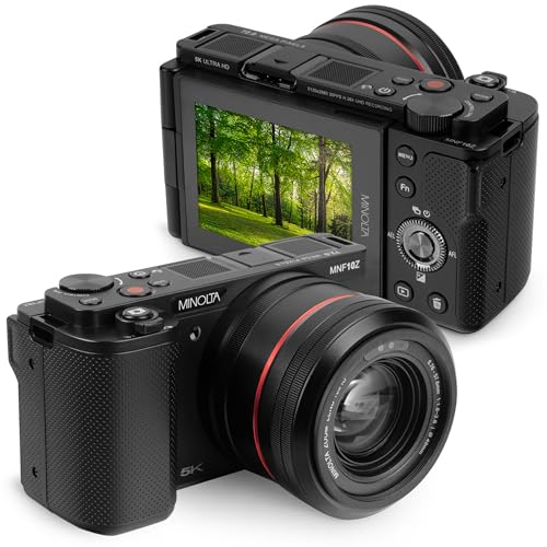 Minolta 72MP Camera w/10x Optical Zoom, Black