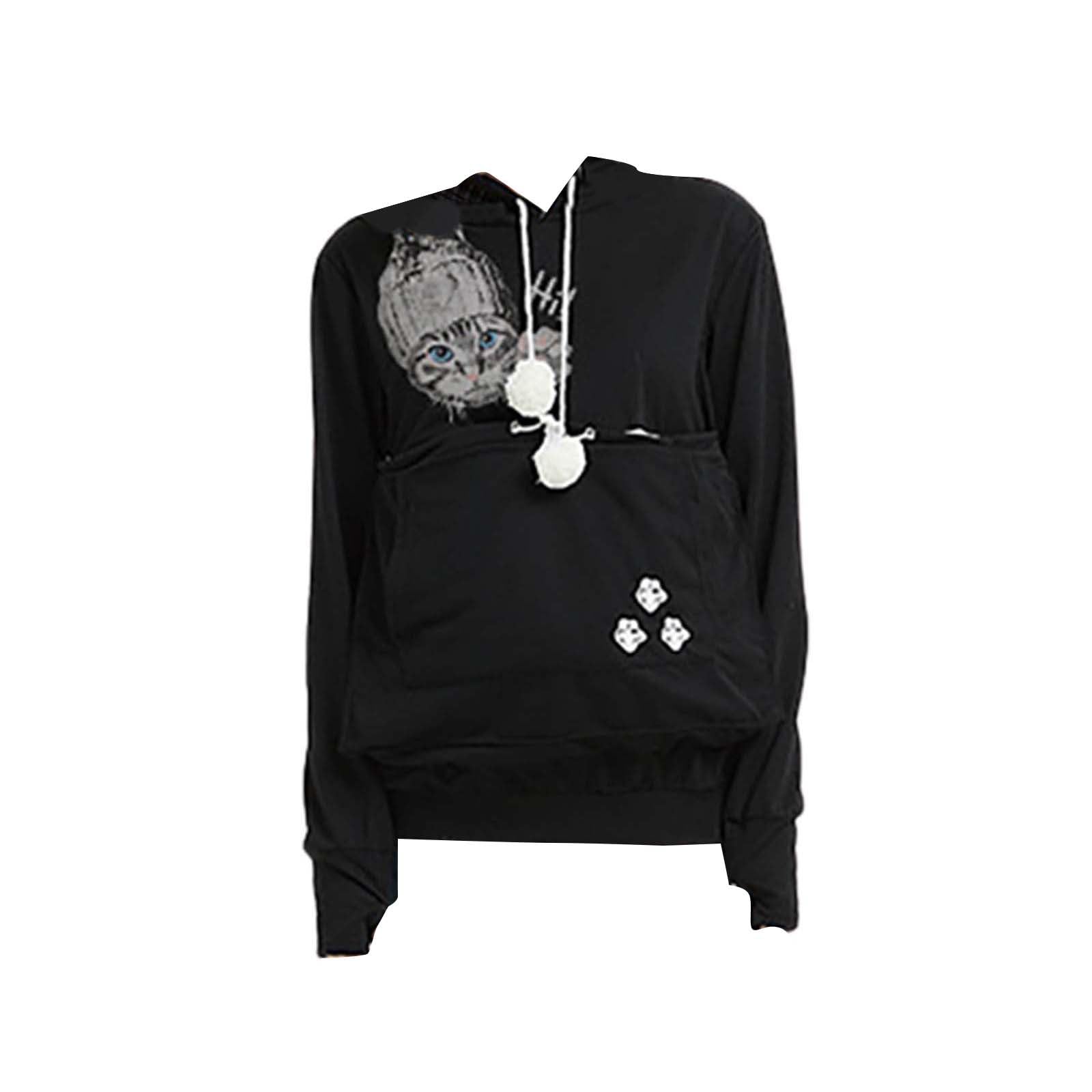 Sudadera Con Capucha Para Mujer Con Bolsito Para Mascotas - ¡lleva A Tu Perro O Gato Contigo! Ideal Para Otoño E Invierno
