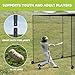 MR Mobile Baseball Batting Cage 24ft, Portable Heavy-Duty Baseball Hitting Cage w/Wheels, Wheel-Based Softball Batting Cage, Fully Enclosed Batting Cage Tunnel Complete Kit w/Frame and Netting