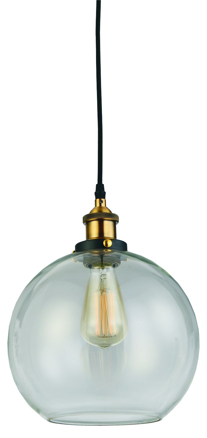 Inc Chalice 1-light industrial style lighting mini clear glass pendant