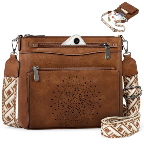 Image of RAINSMORE Cross Body Bag Women Floral Cutout Crossbody Bags for Women Small