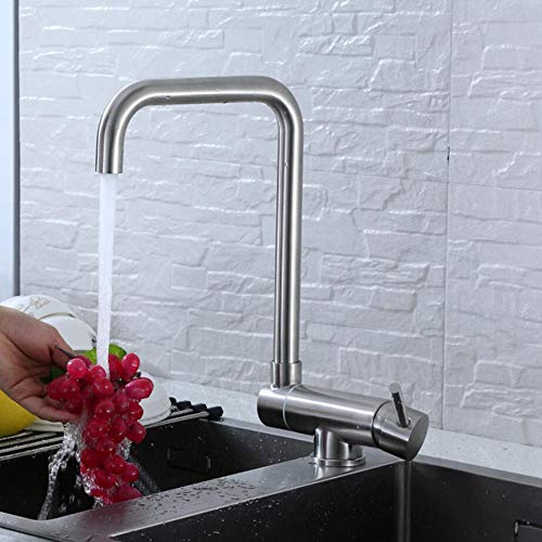 Robinet de cuisine mitigeur chaud froid pliable pour évier inox