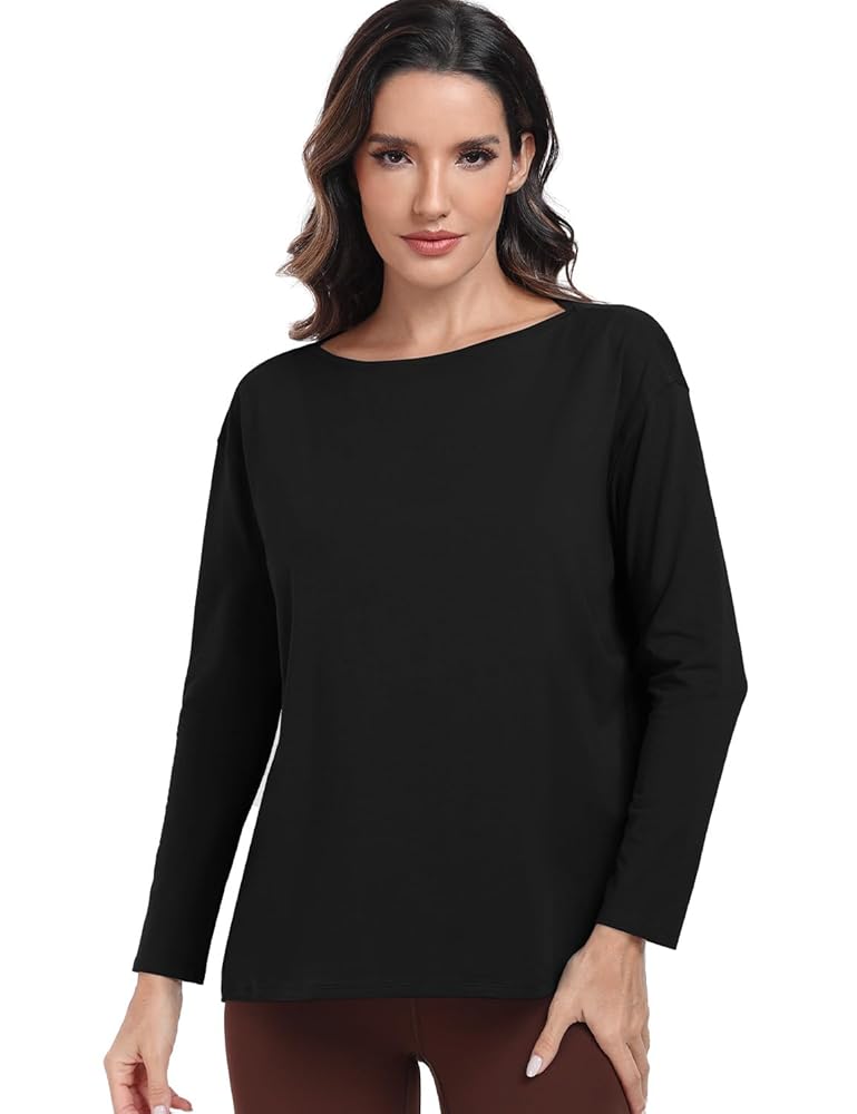 Hey Nuts Leggings Viadha Womens Casual Long Sleeve Shirts Solid