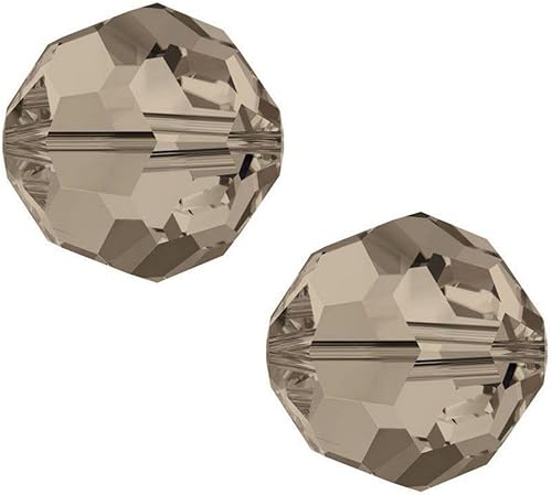 Adabele SS2R-821 Lot de 50 perles rondes à facettes en vrac Quartz fumé Compatib