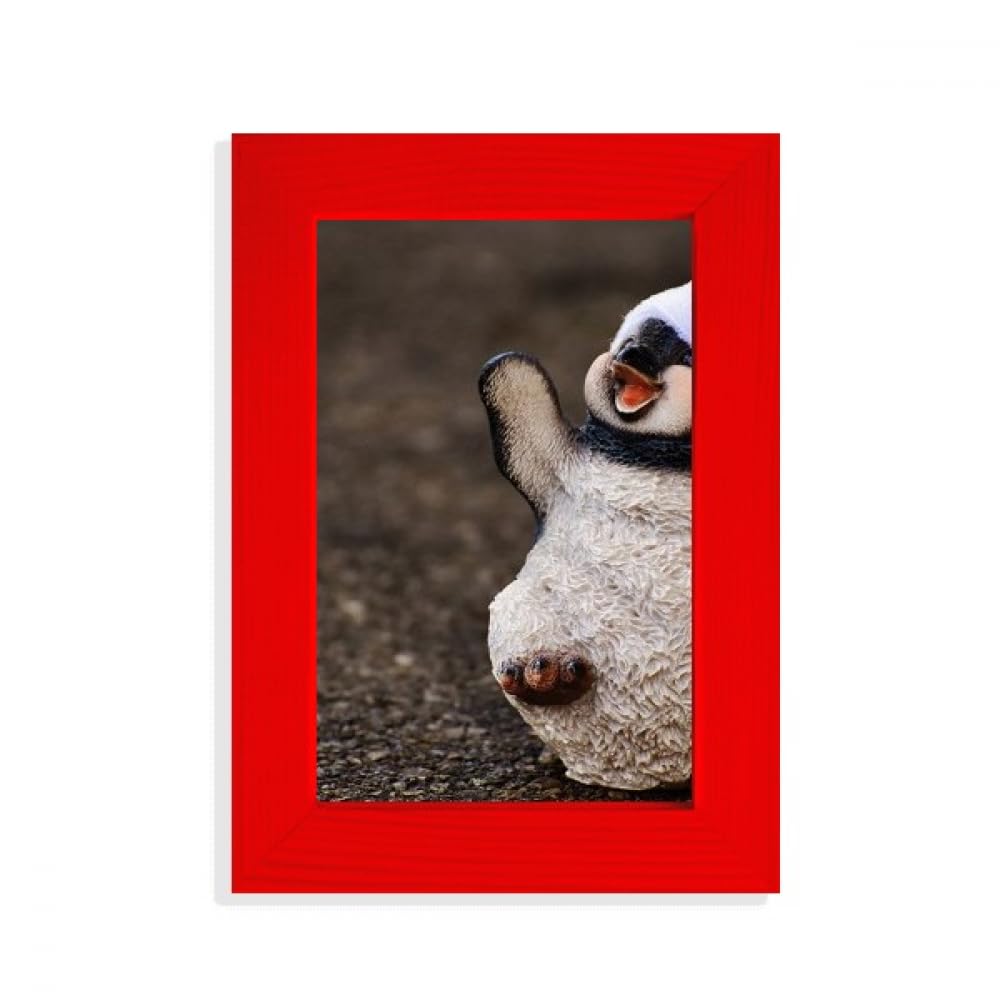 Cadre photo pingouin rouge antarctique pour corriger une étagère triste et vide