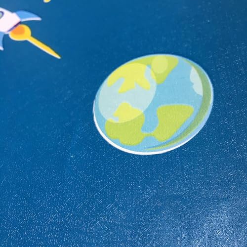 Image of FOKRIM Blue Space Wallpaper for Wall - 45x300cm, 14 Sqft Peel and Stick Removable Self Adhesive Waterproof Wall Stickers for Home, Kids Room, Play Room - Wall Paper Decor