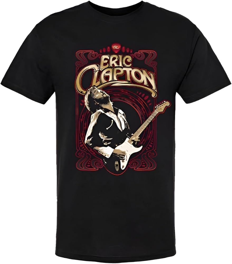 Eric Clapton Men's Vintage Live Photo T-Shirt Black Small