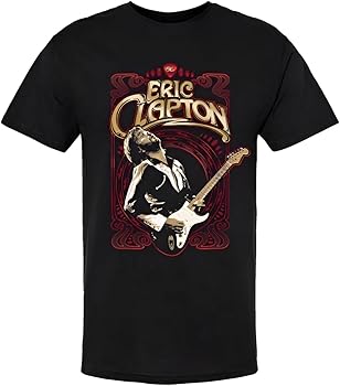 Eric Clapton Men's Vintage Live Photo T-Shirt Black Small
