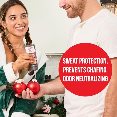 happy nuts comfort cream deodorant for men anti-chafing sweat defense odor control aluminum-free mens deodorant amp hygiene products for men39s private parts 34oz original
