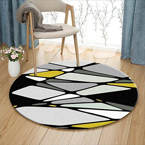 Preisvergleich Produktbild Ljf Teppich-Teppichmatratze kreisförmiges Gitterwohnzimmertischschreibtischcomp... (Color : Diameter 140)