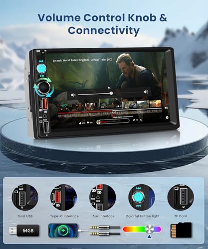 Radio de coche 2 DIN con pantalla táctil 7 pulgadas miniatura 4