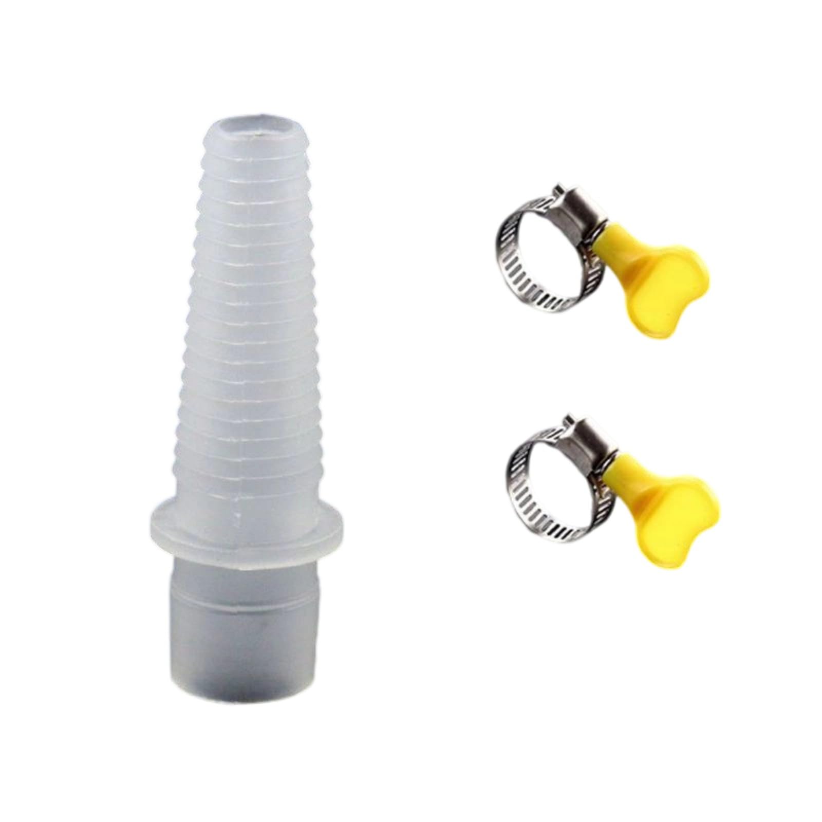Kalttoy 1 Connector 2 Clamps Flexible Drain Hose With Leakproof Connector, Adjustable Extension Tube For Hvac Drainage Replacement Flexible Drain Hose With Leakproof Connector Clear Adjustable Ac Drainage